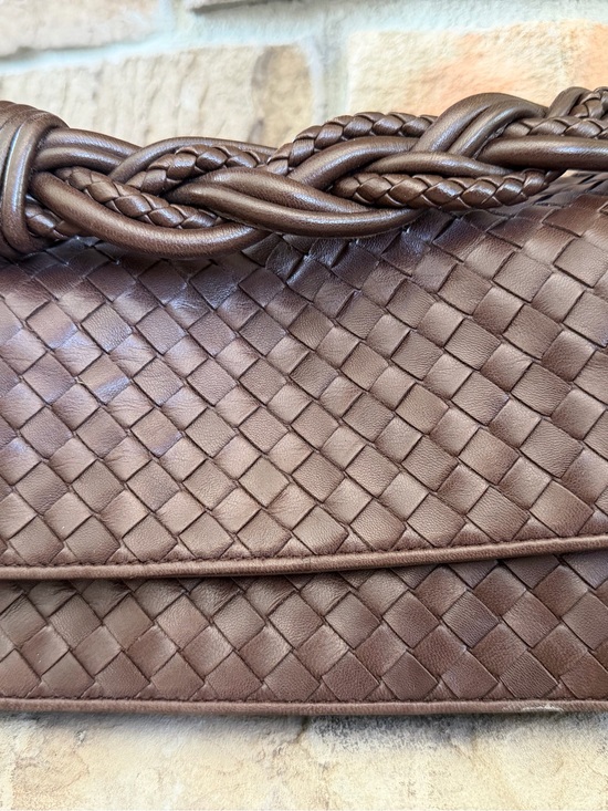 Bottega Veneta Handbags - Bottega Intrecciato Double Flap Shoulder Bag